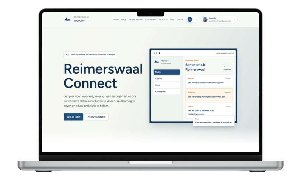 Screenshot van Reimerswaal Connect